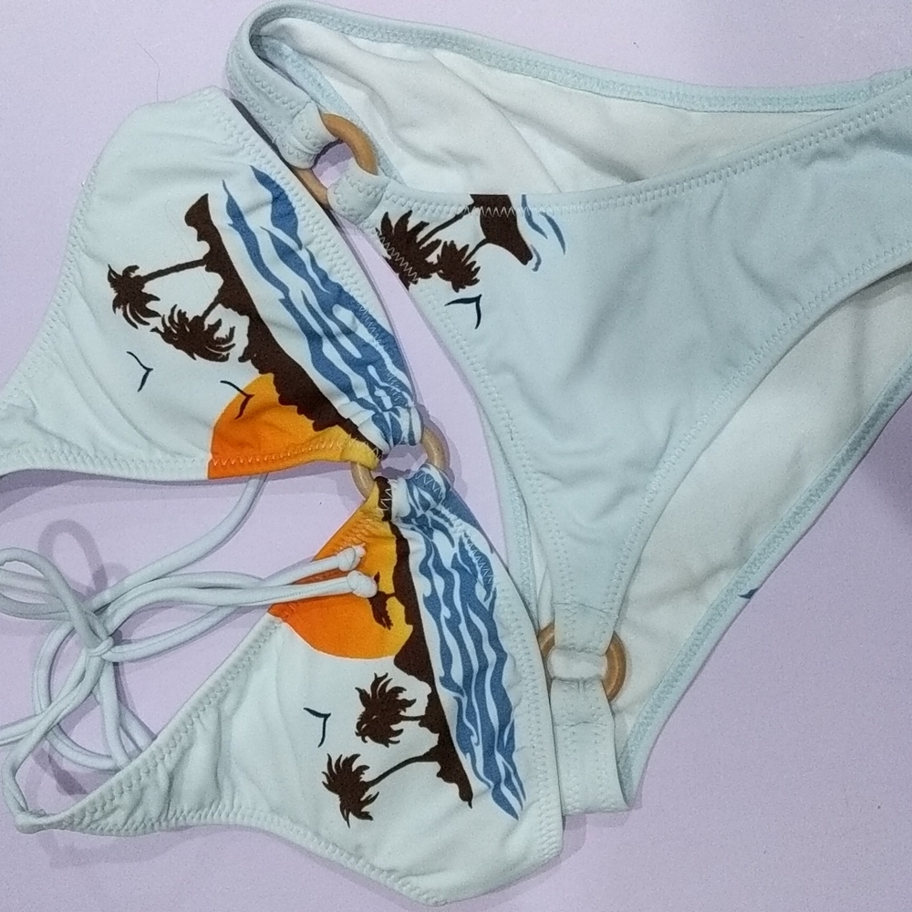 Aeropostale Beach Print Two Piece